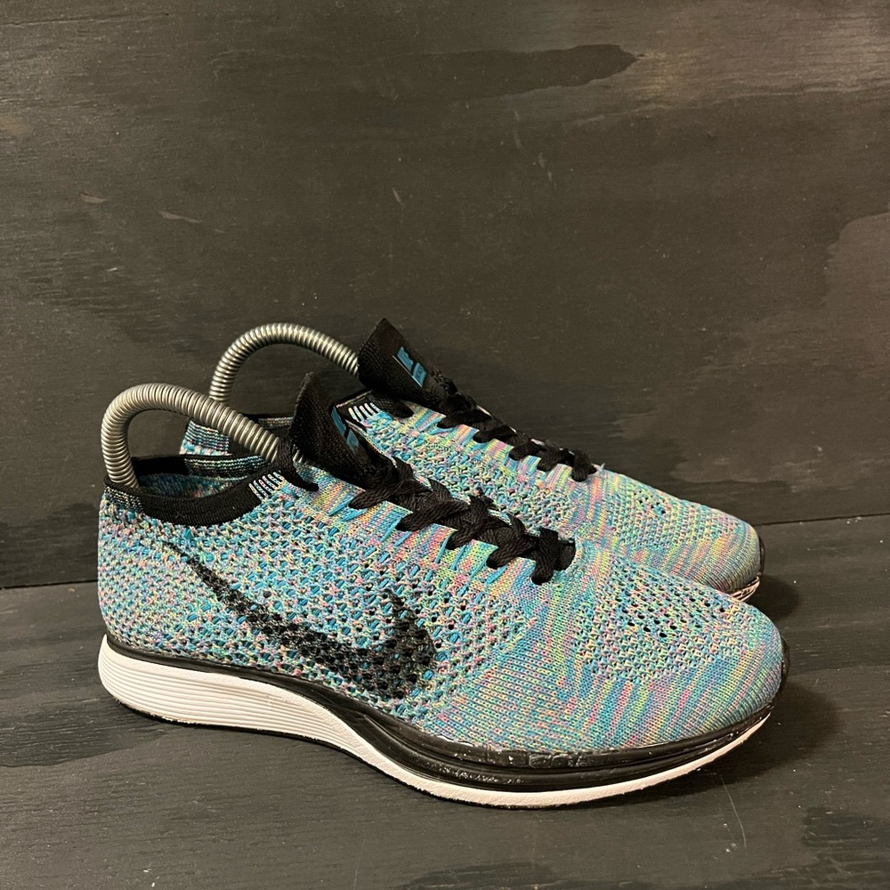Nike Flyknit Racer Mens Size 7 Running Shoes Multicolor 526628-304